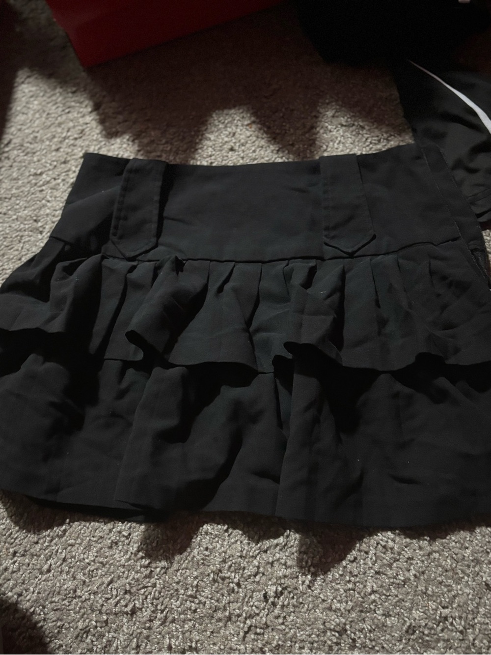 Classic Black Tiered Mini Skirt